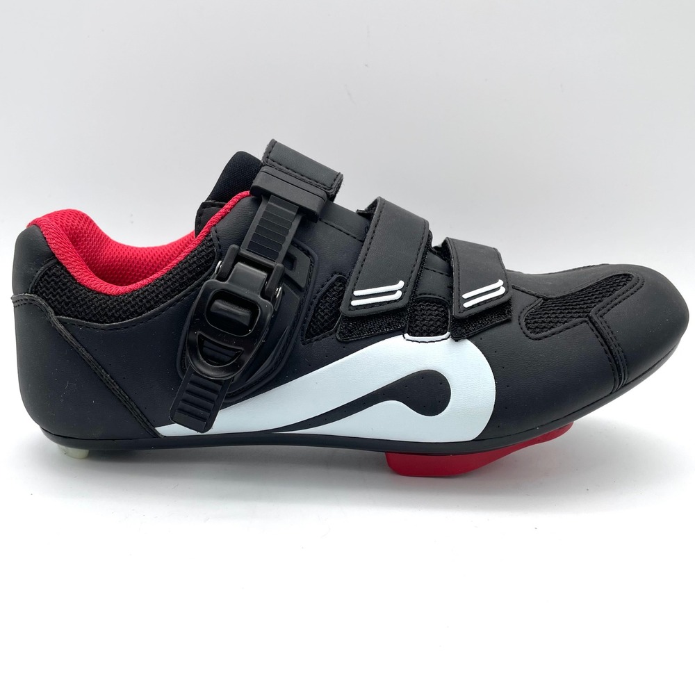 Peloton Cycling Shoes Women 39 Black Red Excellent Ratchet Straps PL-SH-B-39